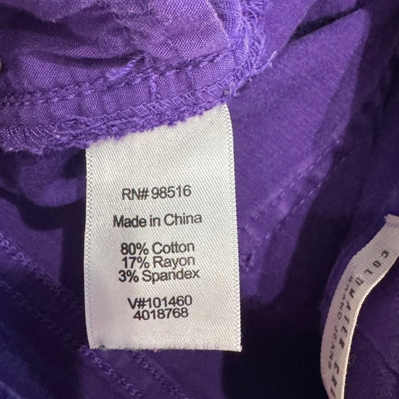 Coldwater Creek Purple Denim Women’s Jeans Stretchy (Sz 16) - Picture 7 of 8
